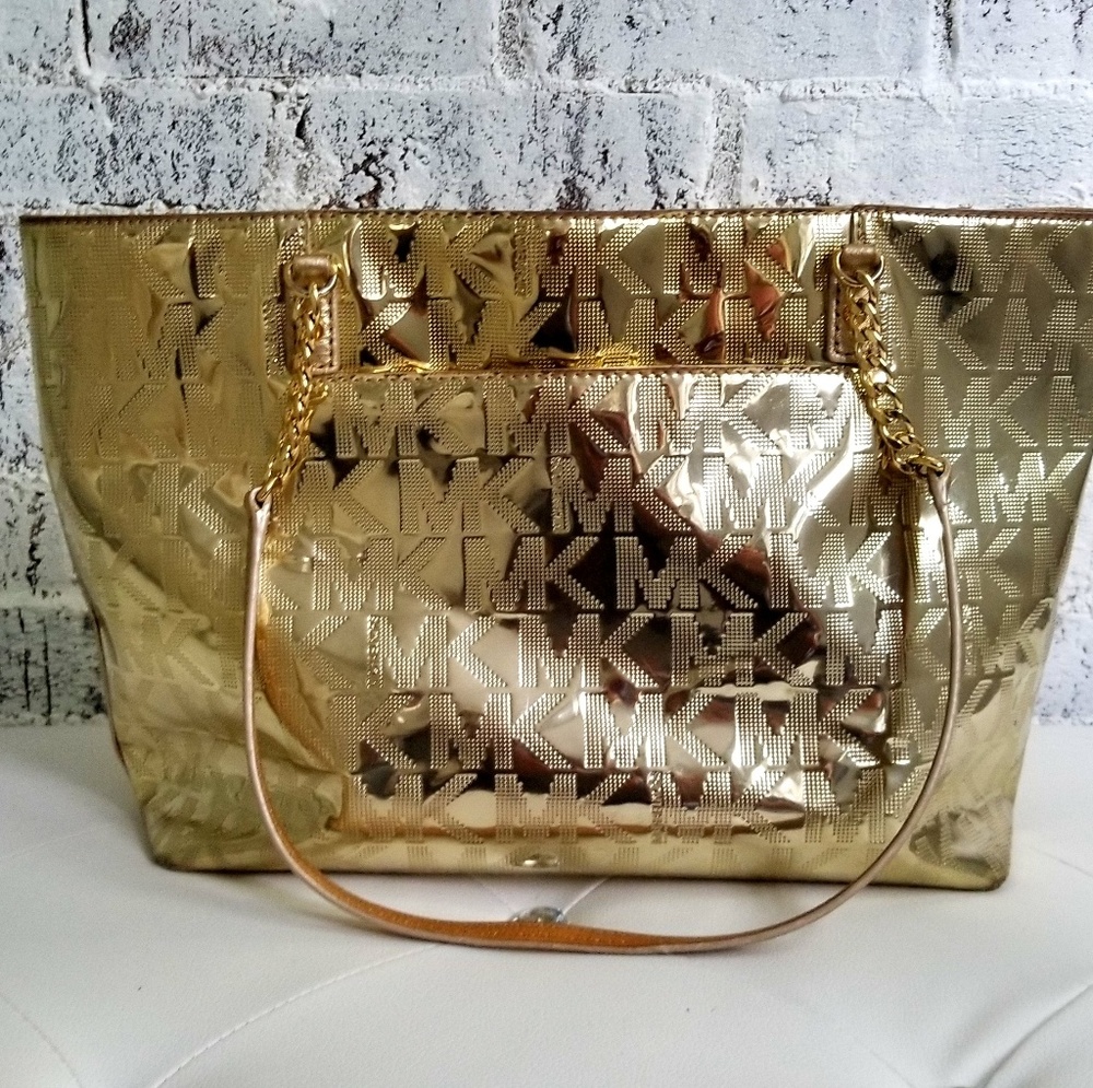 MK Metallic Gold Handbag